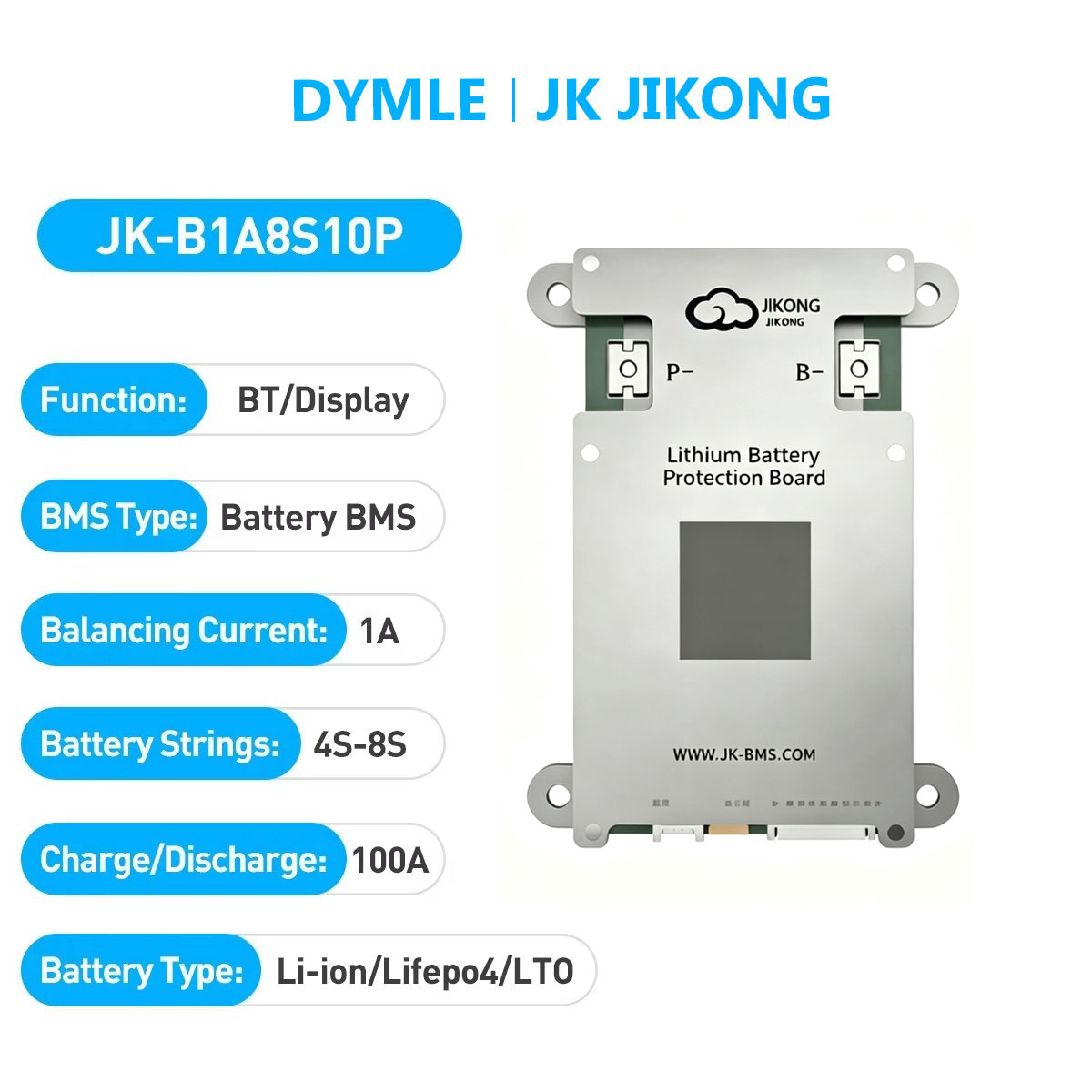 Lithium Battery 12V - JK JIKONG B1A8S10P Умная активная BMS